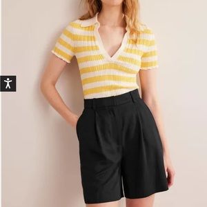 Boden Tencel Black size 4 Shorts NWT